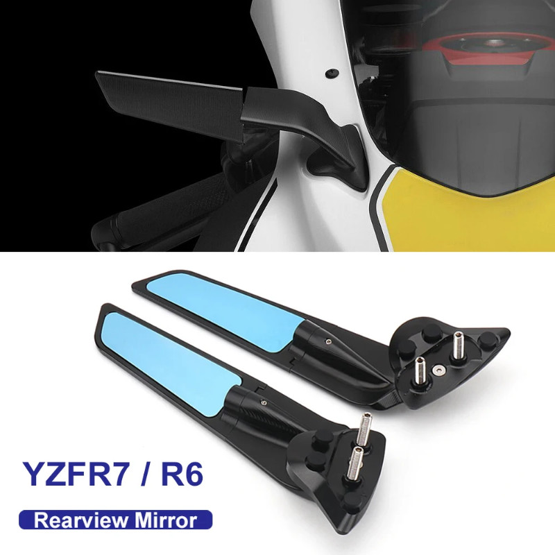 New Black Rearview Side Mirrors 360° Rotatable For YAMAHA YZF R6 r6 2017-2020 YZF R7 r7 2021 2022 2