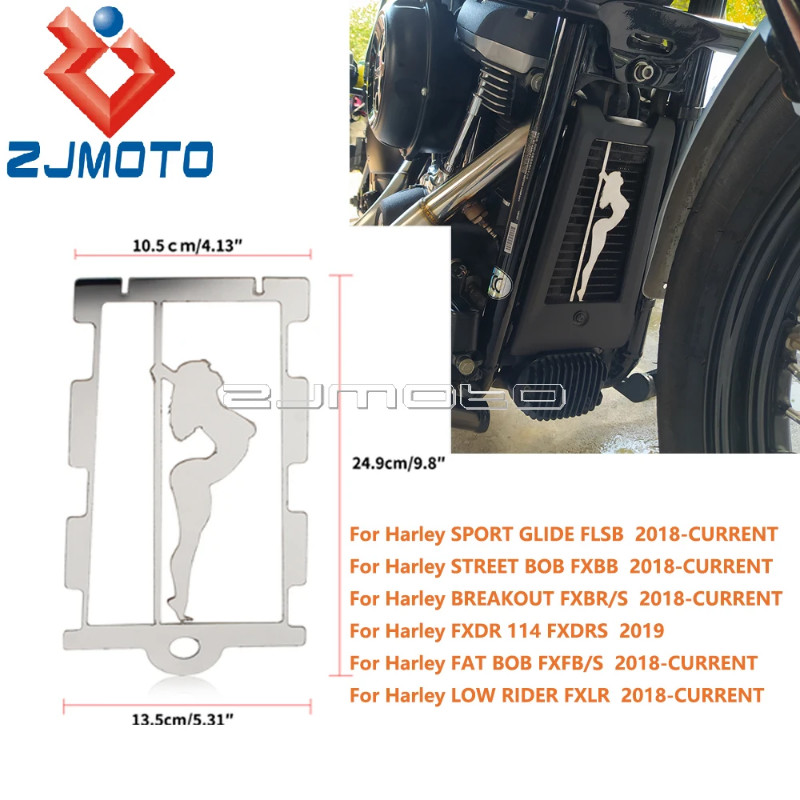 Motorcycle Oil Cooler Radiator Protector Grill Cover For Harley FXDR 114 FXDRS 2019 SPORT GLIDE FLS