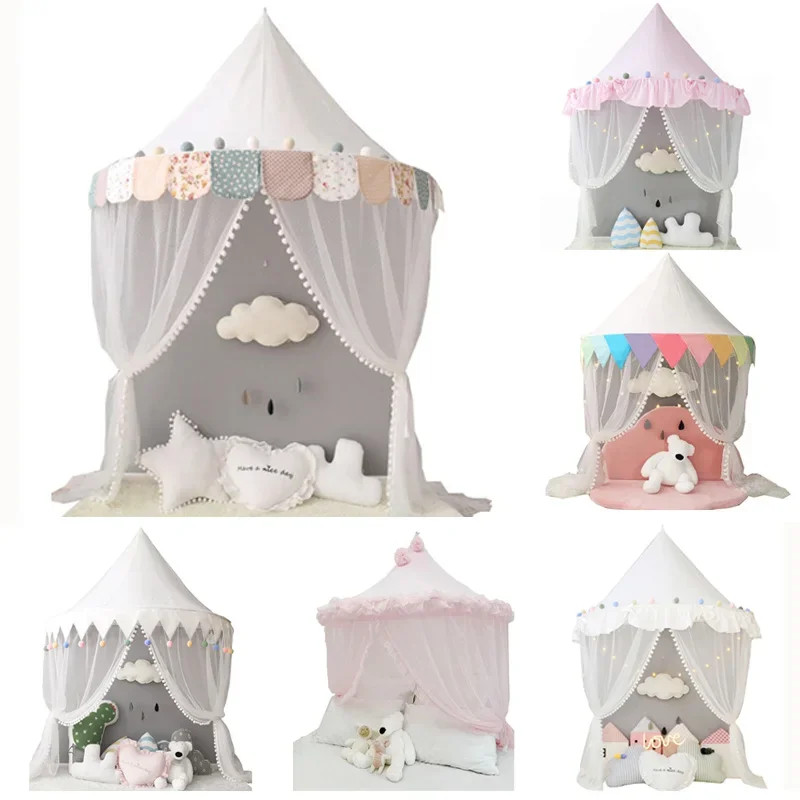 Baby Mosquito Net Bed Canopy Play Tent for Children Kids Play House Canopy Bed Curtain for Bedroom