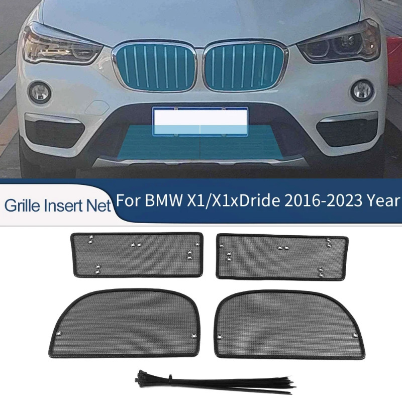 For BMW X1 F48 XDride 2016-2023 Car Accessories Front Grille Insert Net Anti-insect Dust Garbage Pr