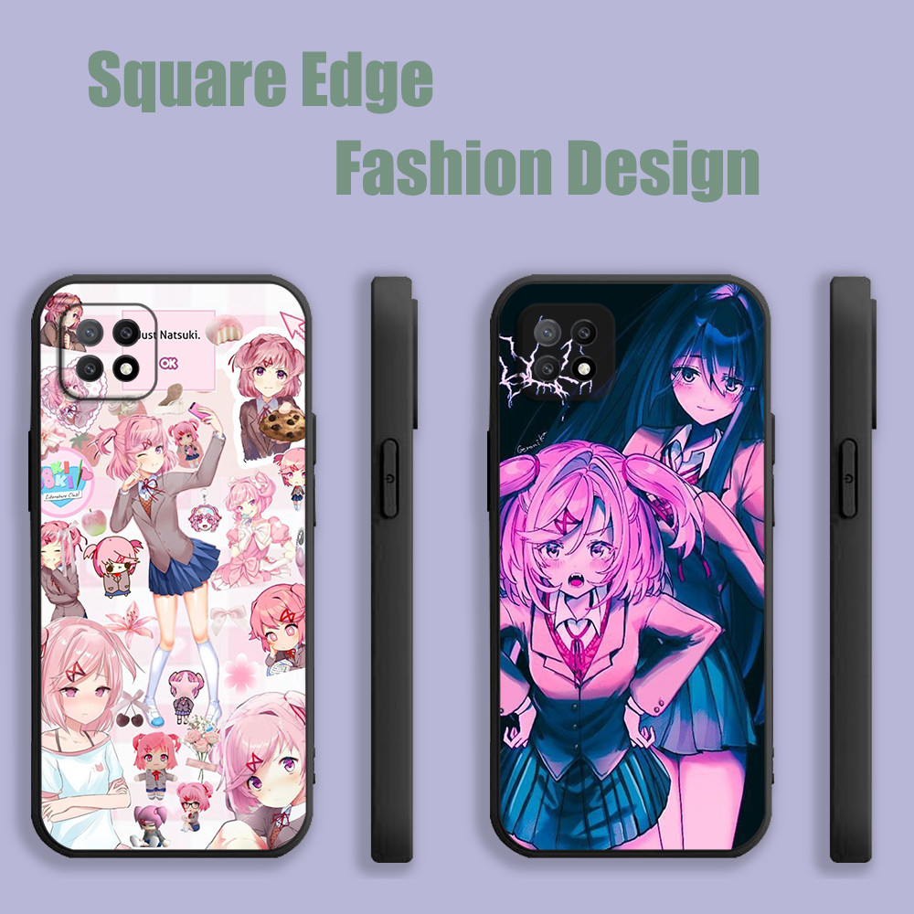 ปลอกสําหรับ iPhone 15 16e 16 17 AIR Pro Max Plus doki doki วรรณกรรมคลับ natsuki Yuri BOW11 เคสโทรศัพ