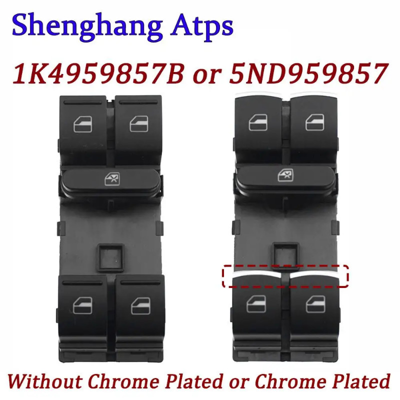 Power Window Master Switch Control Button 5K4959857 5ND959857 1K4959857B 7L6959857D For VW Tiguan G