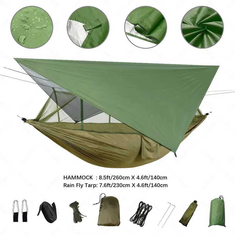 C Camping Mock With And Rain Fly Rhombus Waterproof Tarp Tent Shade Outdoor Mock Portable Mock With