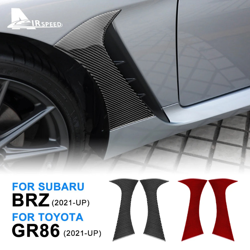 Real Soft Carbon Fiber Sticker For Subaru BRZ Toyota GR86 2021 2022 2023 2024 Fender Decorative LHD