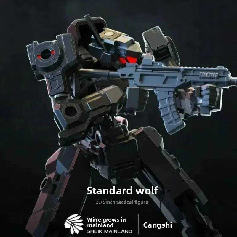 C Sheik Mainland 3Min Project A 1/18 Standard Wolf Buildable Tactical Figure Assembled Model, Multi