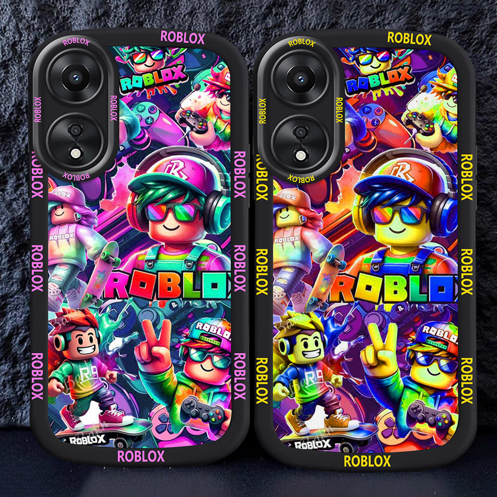 อ่อนนุ่มเคสโทรศัพท์หรับ OPPO A18 A38 A17 A78 A58 5G M11 Roblox