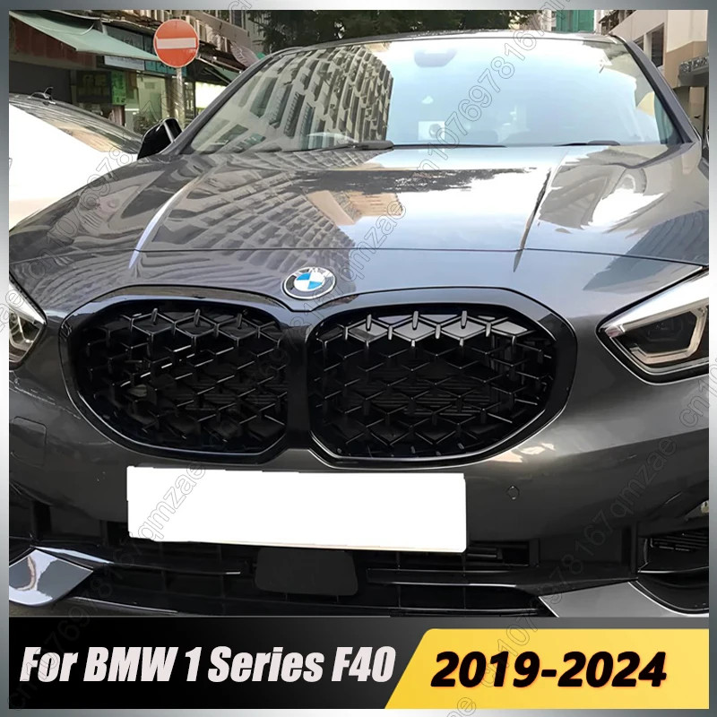 Car Front Bumper Kidney GrilleFor BMW 1 Series F40 118i 120i 128ti 130i M135i xDrive 2019-2024 Doub
