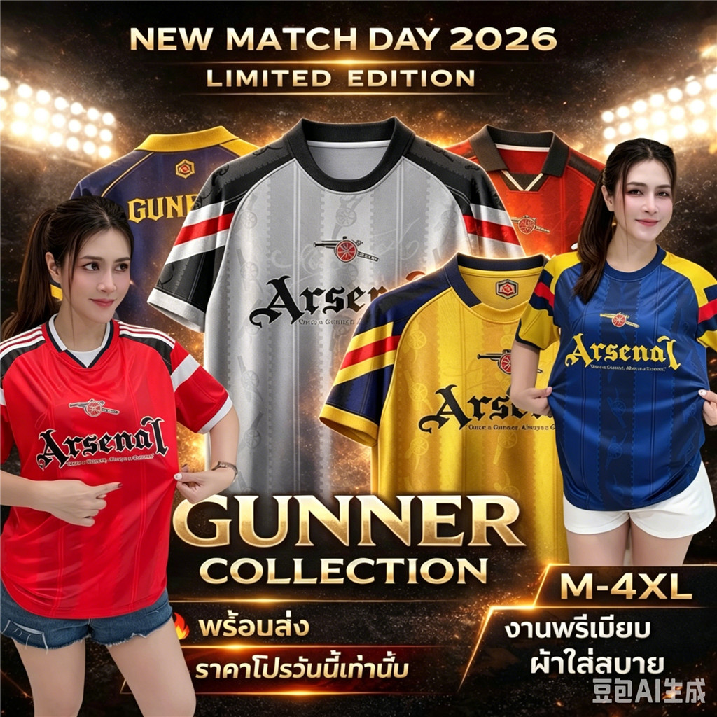เสื้อบอล Always a Gunner Arsenal เสื้อฟุตบอลผู้ชายผู้หญิง ทรงสวยใส่สบาย ทุกวัน แฟนบอลกุนเนอร์ คอลเลค
