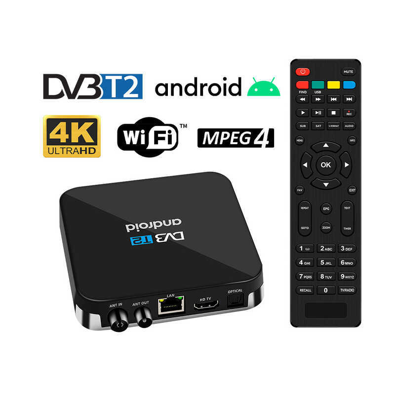 OTT+DVB-T2 Dual Mode 4KH.265 Network Digital Set Top Box S905X39.0 Dual Band