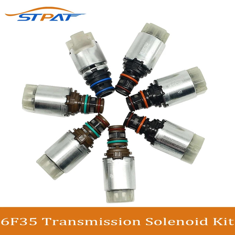 STPAT 7PCS/Set 6F35 6F15 Transmission Solenoid Kit for Ford Escape Fusion Mazda Tribute Mercury Mar