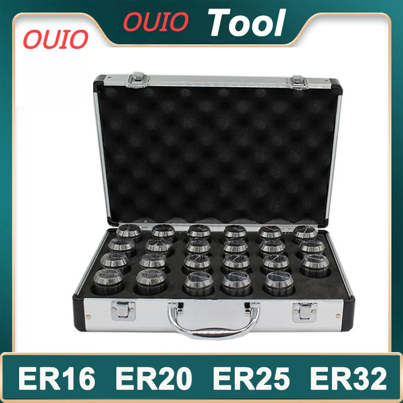OUIO ER11 ER16 ER20 ER25 ER32 ER40 Set A / AA ER Spring Collet Chuck 0.015mm 0.008mm  CNC Milling T