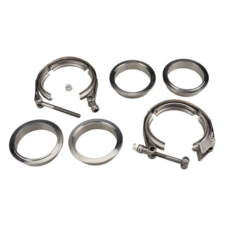 304 Stainless Steel 2" 2.5" 3" 3.5" V band Clamp V-band Exhaust Flange Turbo Exhaust pipes V Clamps