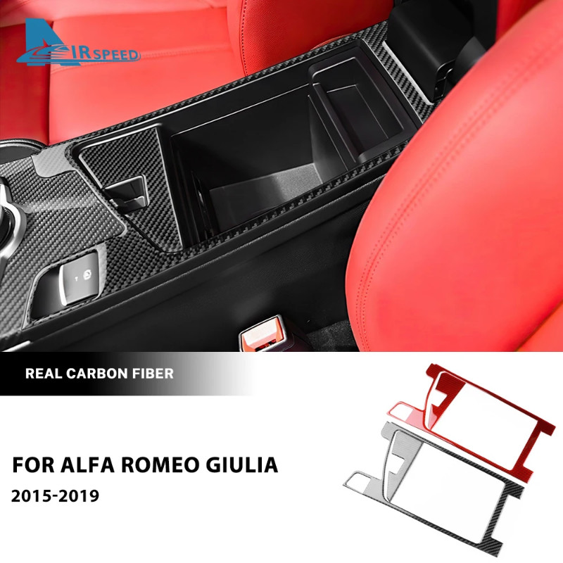 Real Soft Carbon Fiber Sticker For Alfa Romeo Giulia 952 2015 2016 2017 2018 2019 LHD RHD Car Armre