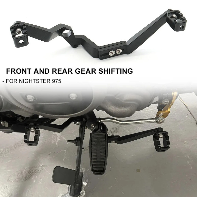 Motorcycle Aluminum Heel Toe Gear Shifter Shift Lever Black Shift Pegs For Harley Nightster 975 RH9