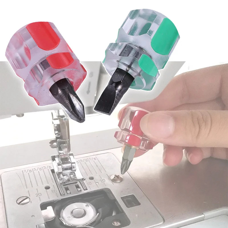 Mini Screwdriver Repair Tool,Short Stubby Slotted Screwdriver Set,Small one Flat Head and one Phill