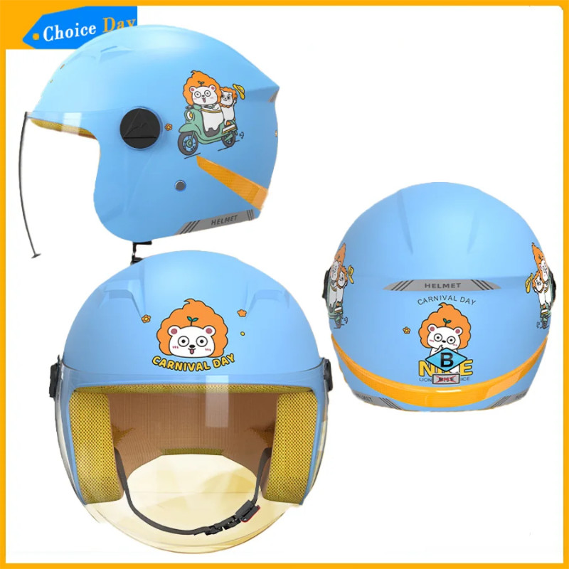 Child Kids Cute Cartoon Motorcycle Helmet Safety Protective Anti-Fall Helmet Kid Children Motorbike