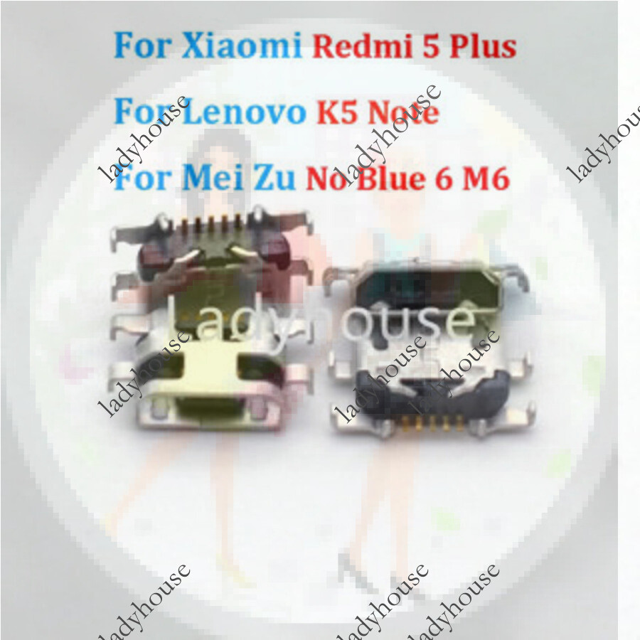 5-50Pcs Micro USB แท่นชาร์จสําหรับ Xiaomi Hongmi 5Plus Redmi 5 Plus Meizu Mei Zu M6 ไม่มีสีฟ้า 6 Lenovo K5 หมายเหตุชาร์จ Pin Dock Connector