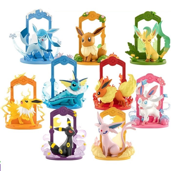 Original Funism Pokemon Pocket Monsters Eevee Adventure Blind Box Set Flareon Sylveon Umbreon Eevee Evolution Blin Box T