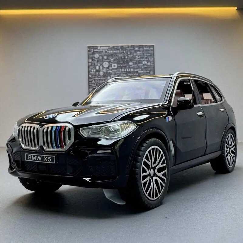 C 1:32 BMW X5 S Alloy Car Diecast Model Sound & Light Pull Back Central Control Ornaments Trendy Di