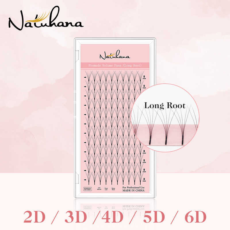 NATUHANA Dispensing Long Root Hair 3D, 4D, 5D, 6D Eyelashes Pre-Blooming ขนตาปลอม