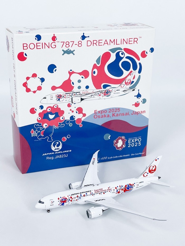 1: 400 Japan Airlines B787-8 เครื่องบินโดยสาร JA823J เครื่องบินรุ่นโลหะผสมคอลเลกชัน NG