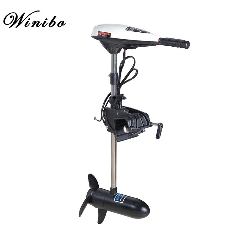 Thrust 45/55/65LBS 12V Electric Motor Outboard Engine with Brush for Inflatable Fishing Boats Trans