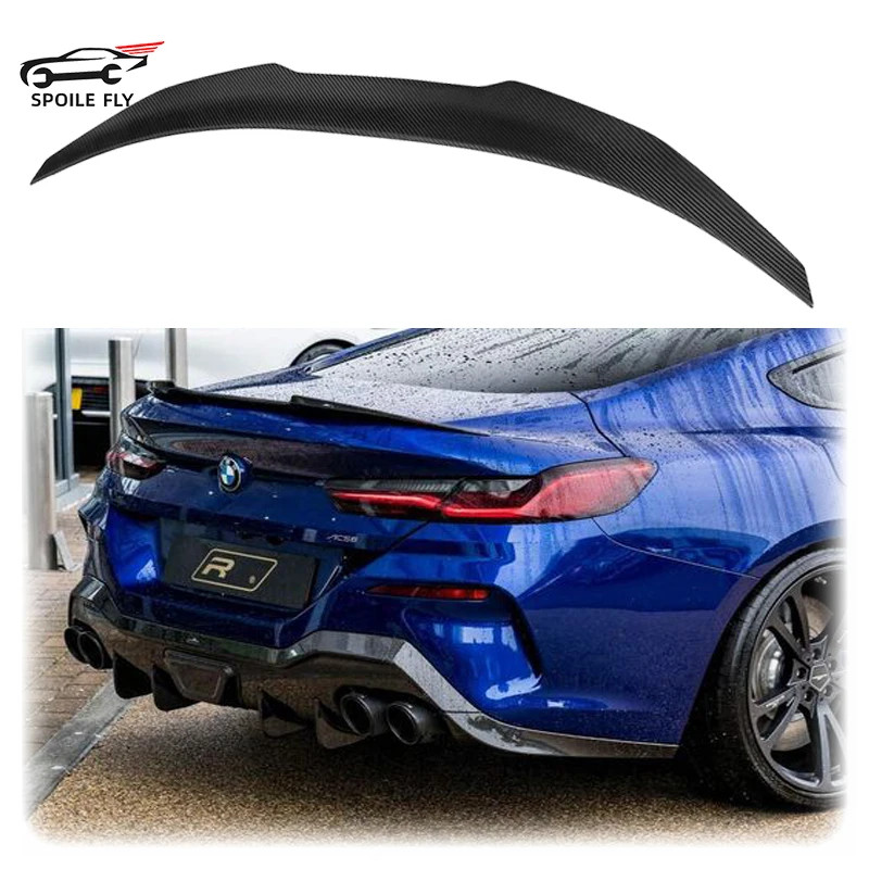 2018 To Up For BMW 8 Series G16 F93 M8 4 Door Spoiler Rear Trunk Wing Lid High Quality By Gloss Bla