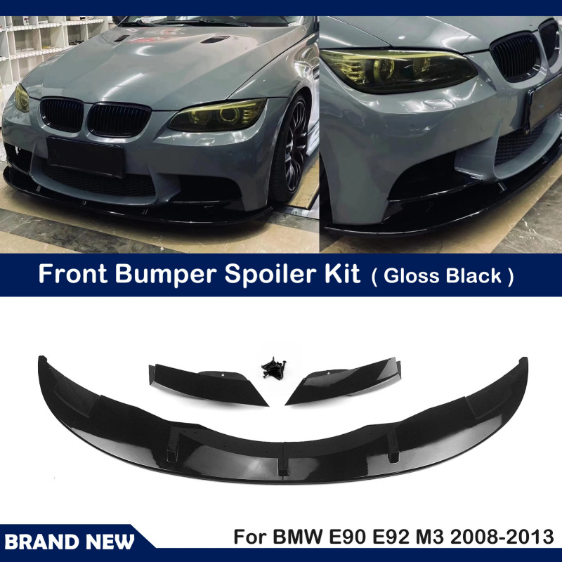 Car Front Bumper Spoiler Lip Lower Splitter Blade Guard Flap For BMW E90 E92 E93 M3 2007 2008 2009
