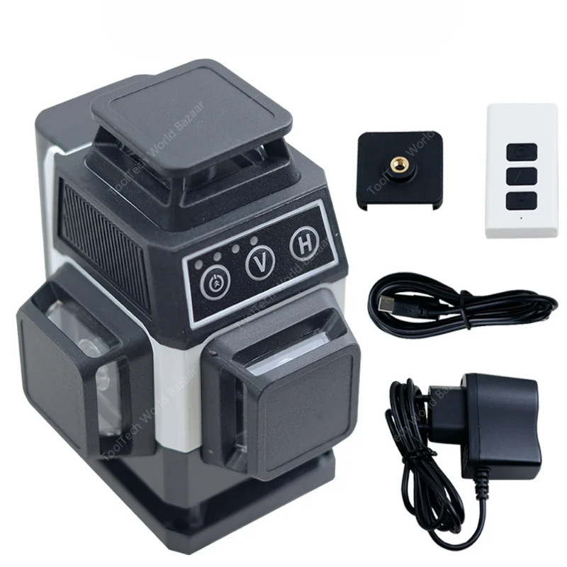Mini Laser Level 16 Lines 4D level Self-Leveling 360° Horizontal and Vertical Cross Green Laser Bea