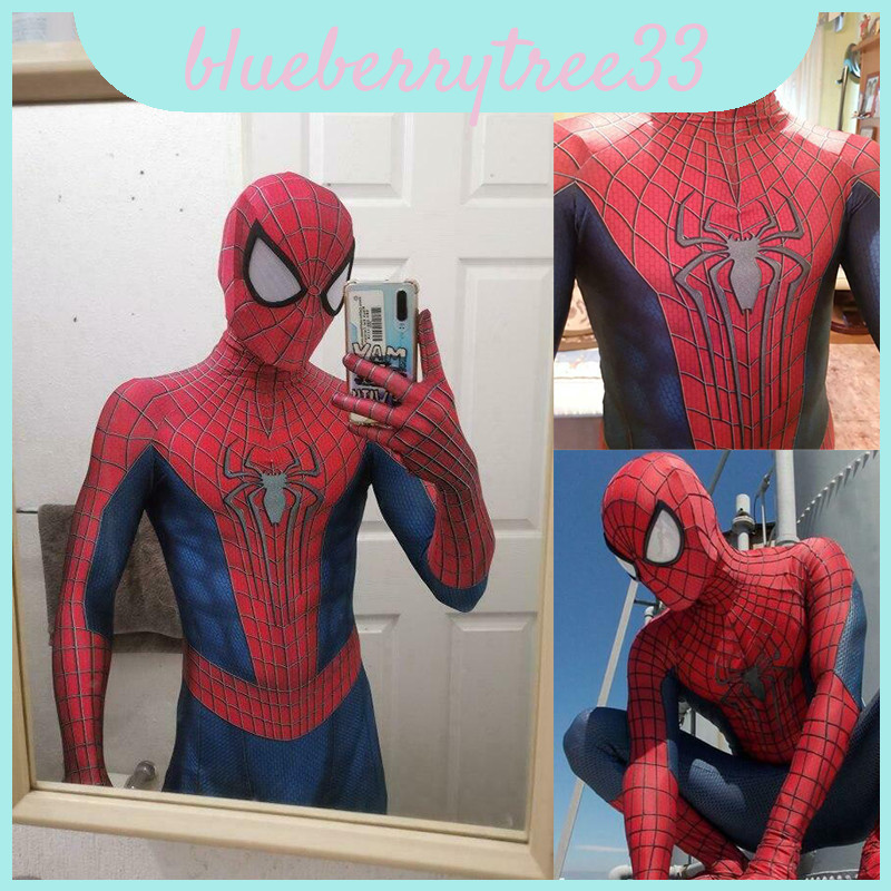 Spiderman Zentai ชุด HALOWEEN สำหรับผู้ใหญ่ แบบbreathable