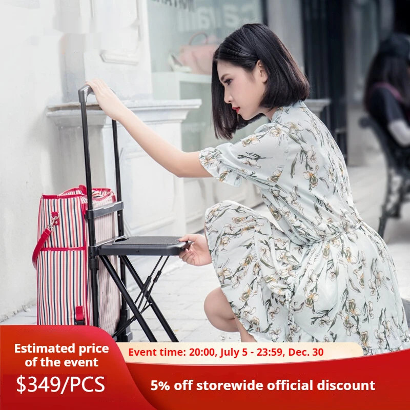 Shopping Grocery Cart Trolley Bag Upgrade Shopping Bag Shopping Cart Carry-on Bag Eco-friendly Fold