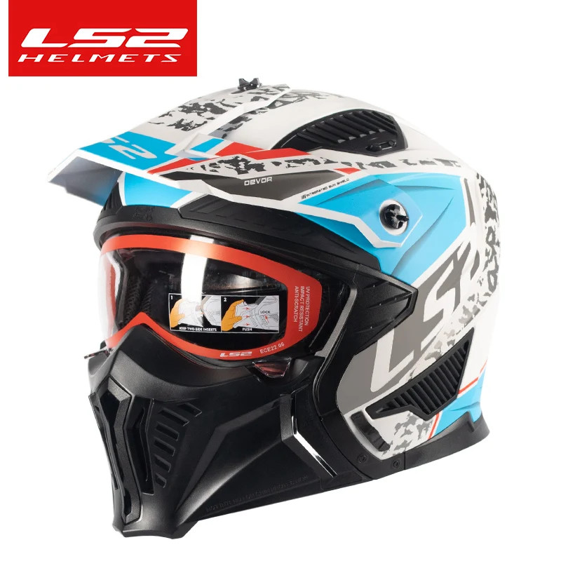 LS2 OF606 Drifter Unisex Combination Open Face Helmets Motorcycle Motocross Men Women Fashion Ridin