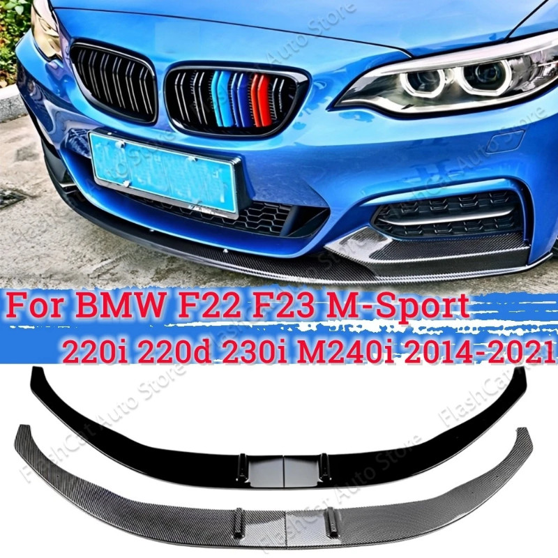 For BMW 2 Series F22 F23 M235i M240i 220i 228i 230i M-Sport 2014-2021 Car Front Bumper Spoiler Lip