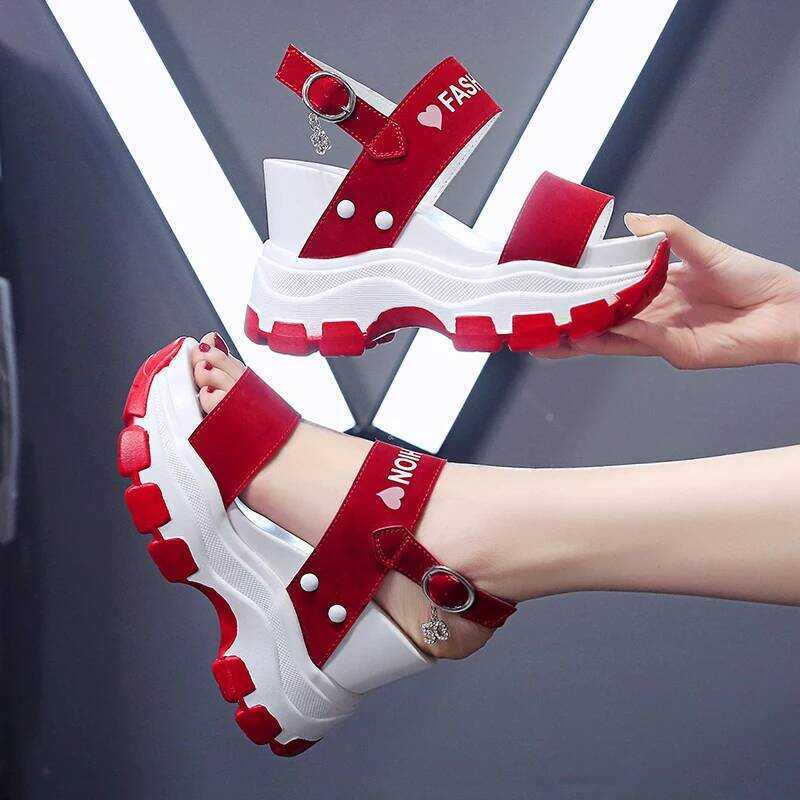 C Moipheng Platform Sandals Women 2023 New Summer Chunky High Heels Female Wedges Shoes For Women F