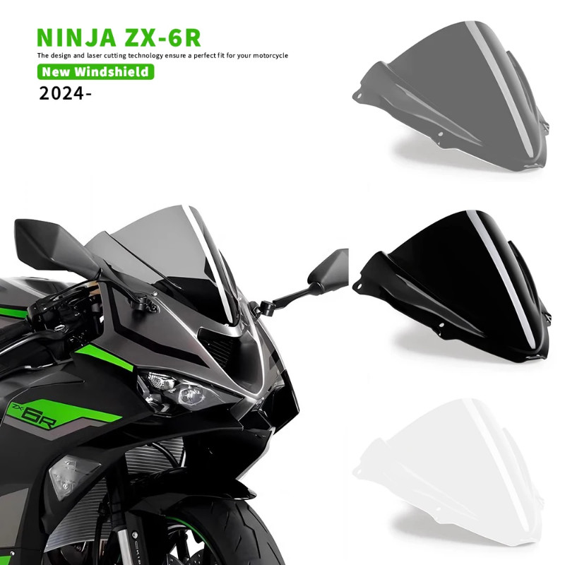 For KAWASAKI NINJA ZX-6R ZX 6R zx6r ZX6R Ninja 2024 2025 Motorcycle Accessories Windscreen Windshie