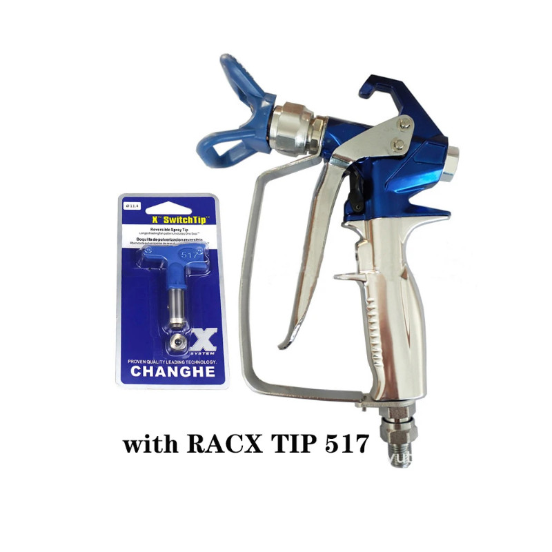 2 Fingers and 4 Fingers Airless Paint Spray Accessories Gun With 517 Tip Nozzle Guard for Wagner Pu