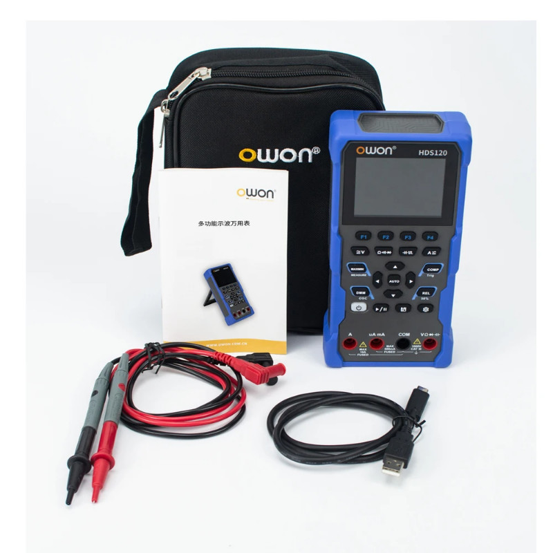 OWON HDS120 Oscilloscope Multimeter,4 1/2 Digit True RMS Multimeter,1MHz Digital Oscilloscope,AC DC