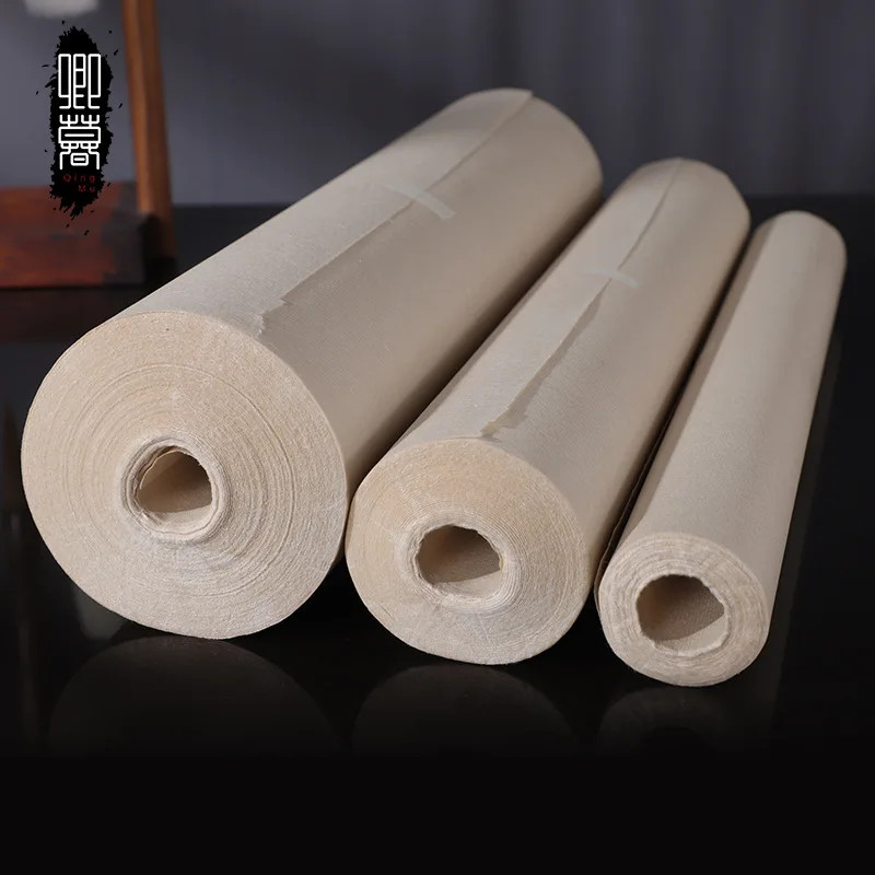 24CMx20M Long Roll Xuan Paper Chinese Semi-Raw Rice Paper For Chinese Painting Calligraphy Or Paper