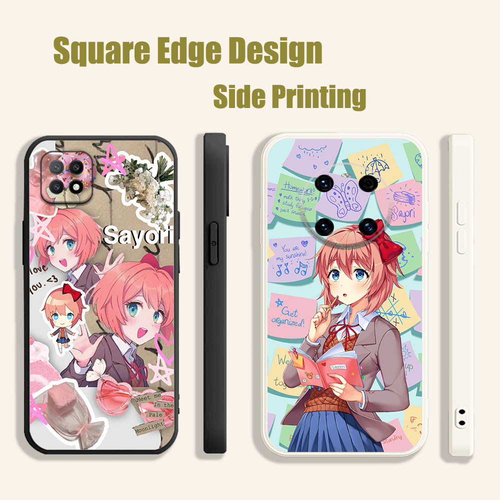 ปลอกสําหรับ OPPO Reno6 Reno 7 7z 5K A16E A16K A94 oki doki วรรณกรรม club sayori BOW13 เคสโทรศัพท์ขอบ