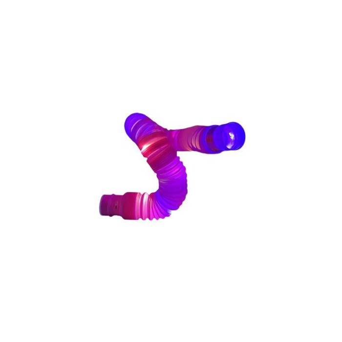Pop Tube Luminous Decompression ของเล่น Telescopic Tube LED Light Decompression Vent ท่อสียืดหลอด