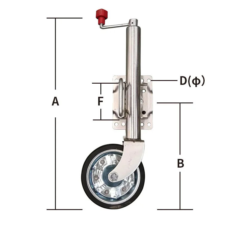 Trailer Jack Universal Guide Wheel Hand Lifting Bracket Leg Yacht Trailer RV Flatbed Accessories