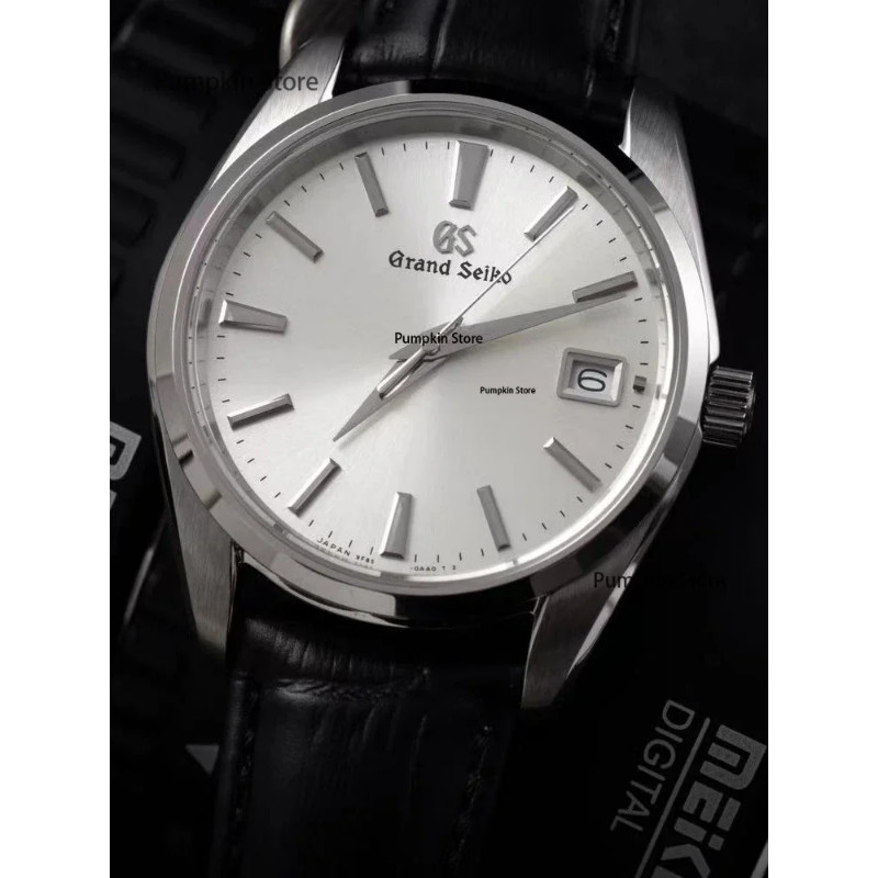 Seiko GS quartz SBG009P business retro men's watch round five-sided polishing pointer