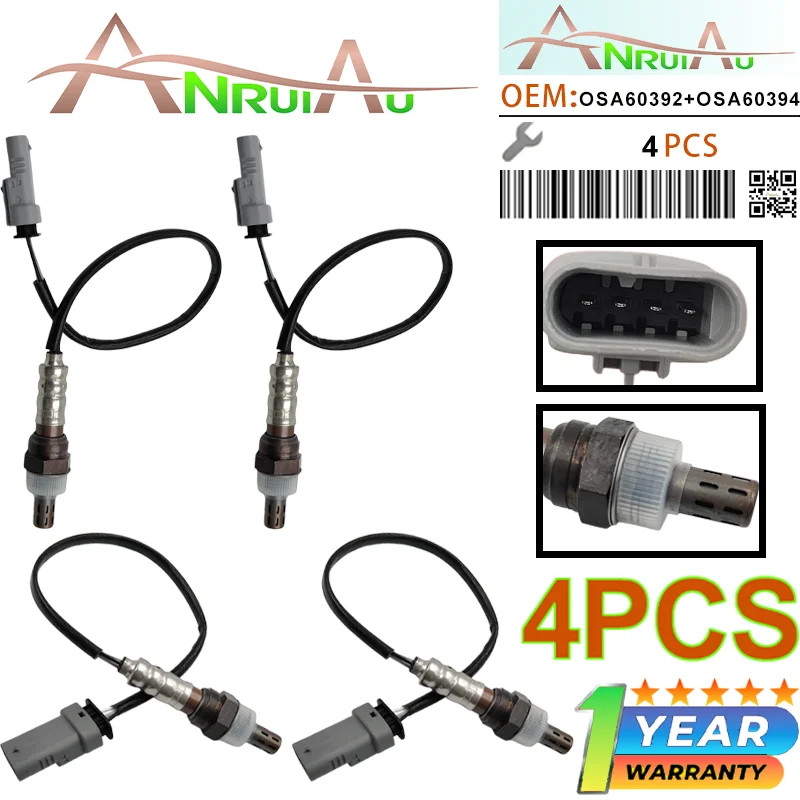 NEW 4PCS Oxygen Sensor Set 2 Downstream and 2 Upstream OSA60392 OSA60394 Fits Chevrolet Silverado G