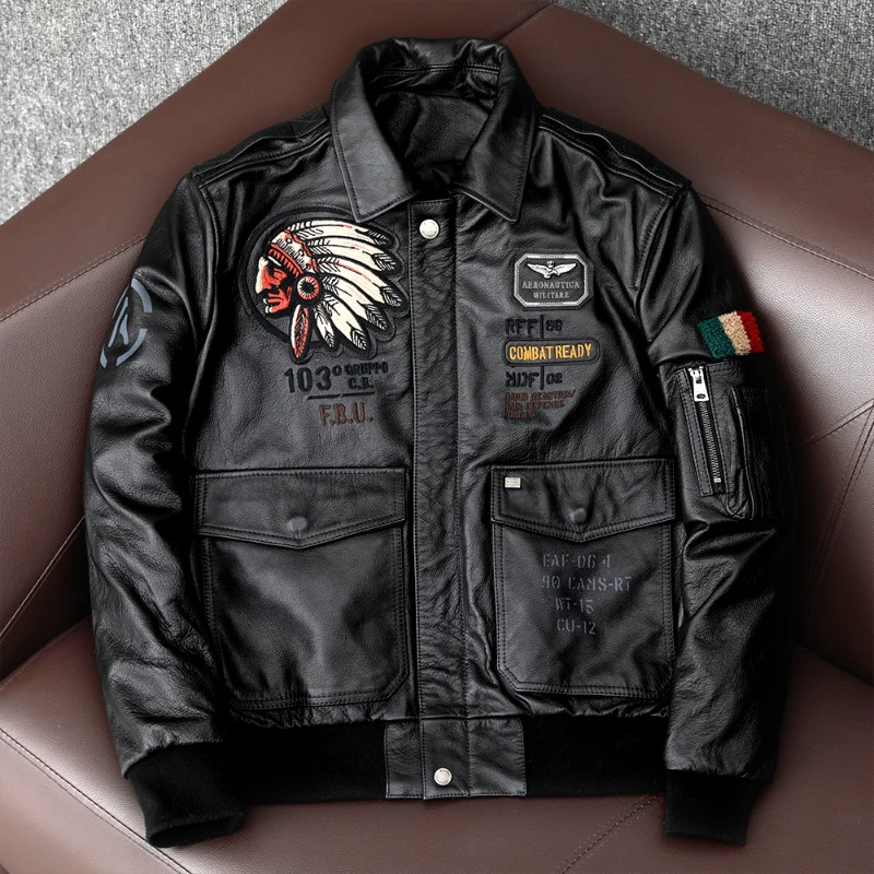 New Military Jacket Men's Vespa Motorcycle Ma1 Aviator Pilot Air Man Jacket Thick Bomber Winter Win