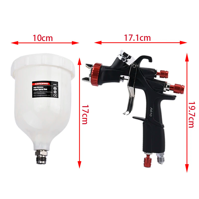 AEROPRO Professional Spray Gun   R500 A610 LVLP Car Painting Airbrush With RegulatorFor Cars Paint