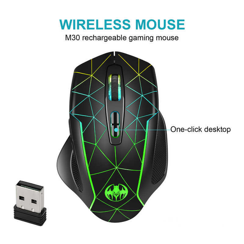 เมาส์เกมไร้สาย You Bat 2.4G Luminous