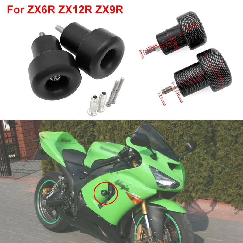 No Cut Motorcycle Frame Sliders Crash Falling Protection For Kawasaki Ninja 636 ZX-6R ZX-9R ZX-12R