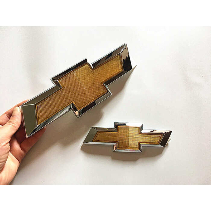 เหมาะสําหรับ Chevrolet 11-18 Kopacchi Mesh Logo Grid Logo ด้านหลังหางโลโก้รถ