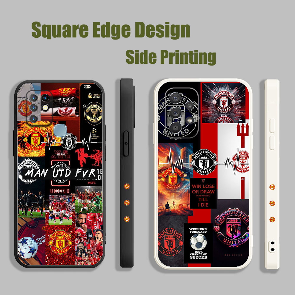 ปลอกสําหรับ Vivo Y91/Y93/Y91i/Y95 Y91C Y15A Y15S Y53 V11i Z3i S1 V21e Y76 แมนเชสเตอร์ ยูไนเต็ดฟุตบอล