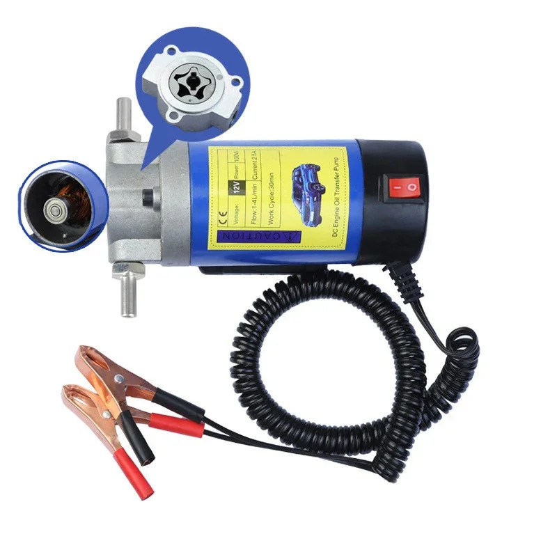 12V Electric Scavenge Suction Transfer Change Pump Oil Transfer Pump 1-4L/min Motor Oil Diesel Extr